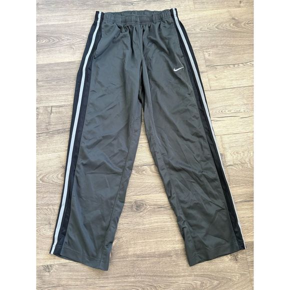 Vintage Nike Men's Black Windbreaker Track Pants Striped Size M‎